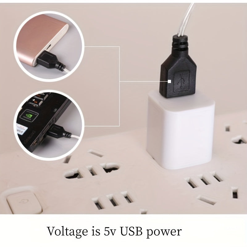 LuzNavidad Glam — Cortina de Luces LED Navideñas con Diseños Rústicos (USB, Blanco)