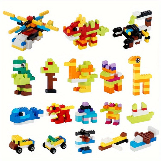 CreaBloques VK — Set de 500 Bloques de Construcción Educativos para Niños (Colores Mixtos, Material ABS)