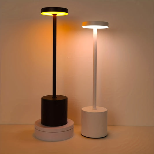 GlowBar FU — Lámpara LED Moderna Recargable con Control Táctil (Luz Ascendente, USB, Diseño Metálico para Hogar y Oficina)