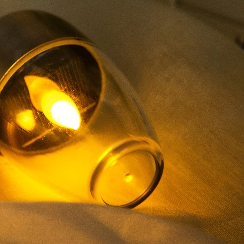 Solar Flame Set — 6 Velas LED Solares de Acero Inoxidable