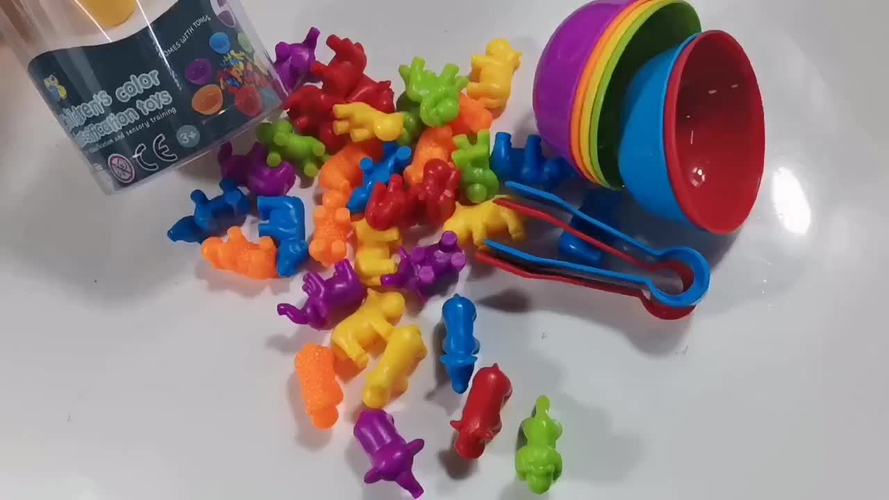 ColorBowl WQ — Sensory Sorting and Matching Game with Activity Bowl (Rubber Material, Mixed Colors)