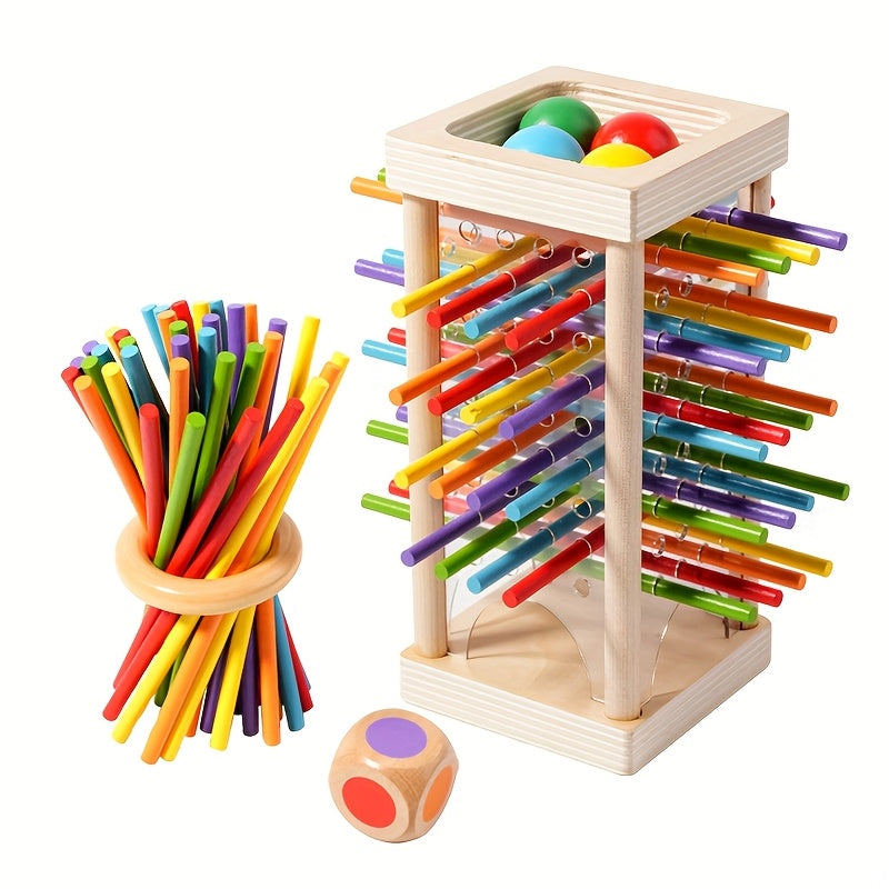 MaderaLógica JP — Educational Wooden Stick Game for Children (Mixed Colors, Plywood Material)