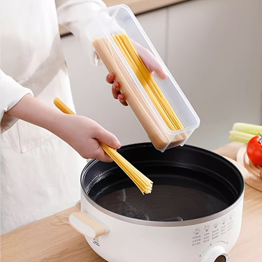 Awaoko BX — Set de 4 Contenedores Rectangulares Transparentes para Pasta y Hierbas (Herméticos, Reutilizables, Apilables)