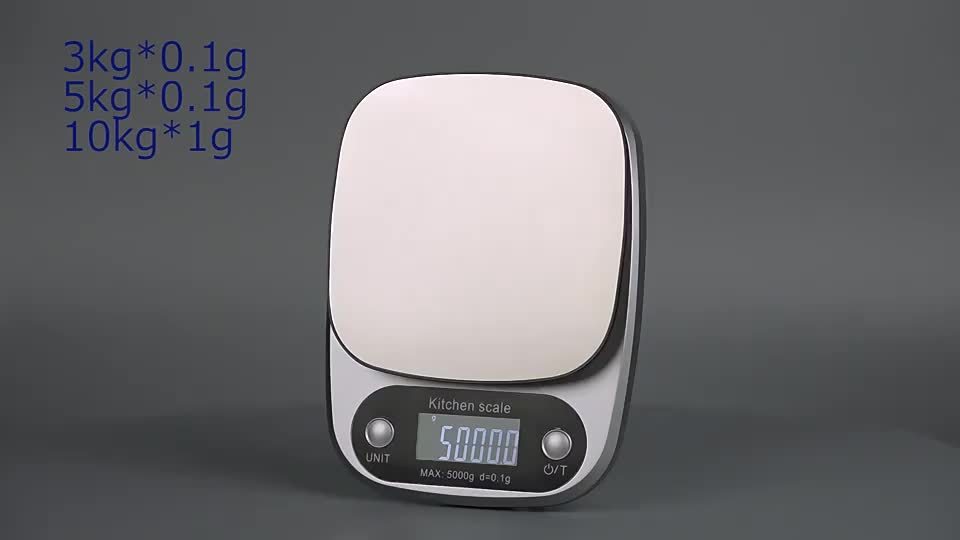 Kolzp PQ — Balanza Digital de Cocina de Alta Precisión con Pantalla LCD (Acero Inoxidable, Multimedición, Sin Baterías Incluidas)