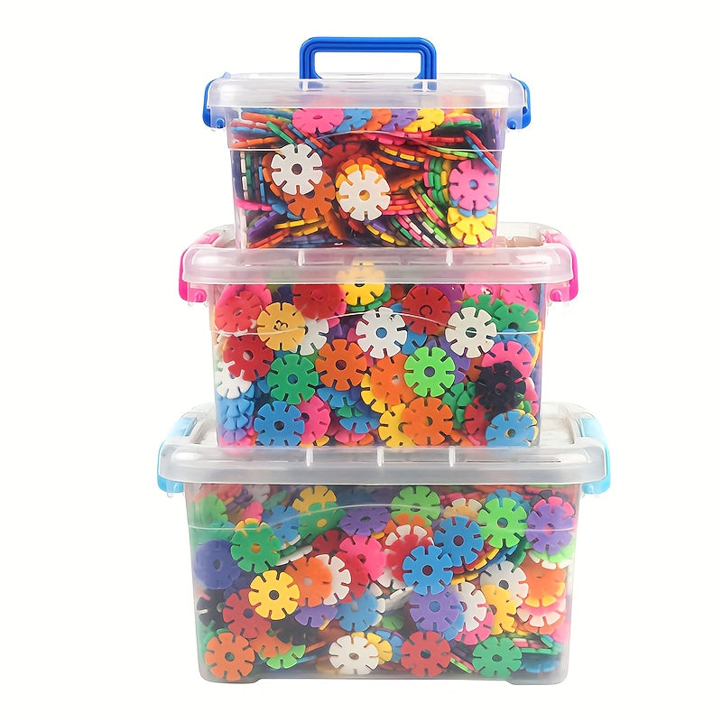 200pcs Colorful Plastic Building Blocks Set, DIY Construction Kit with Numbers, Letters, Snowflakes & More Shapes for Assembly, Includes Blueprint, Durable Toy Perfect as Birthday Gift, Party Favor, Holiday Present, Children'