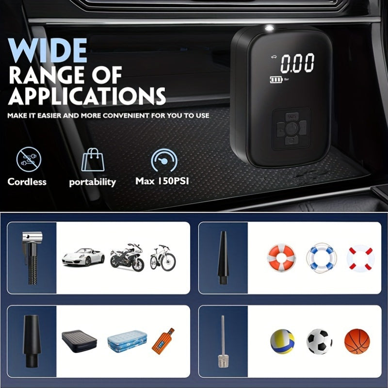 PCMOS AirPro — Compresor de Aire Portátil Inalámbrico para Auto y Moto