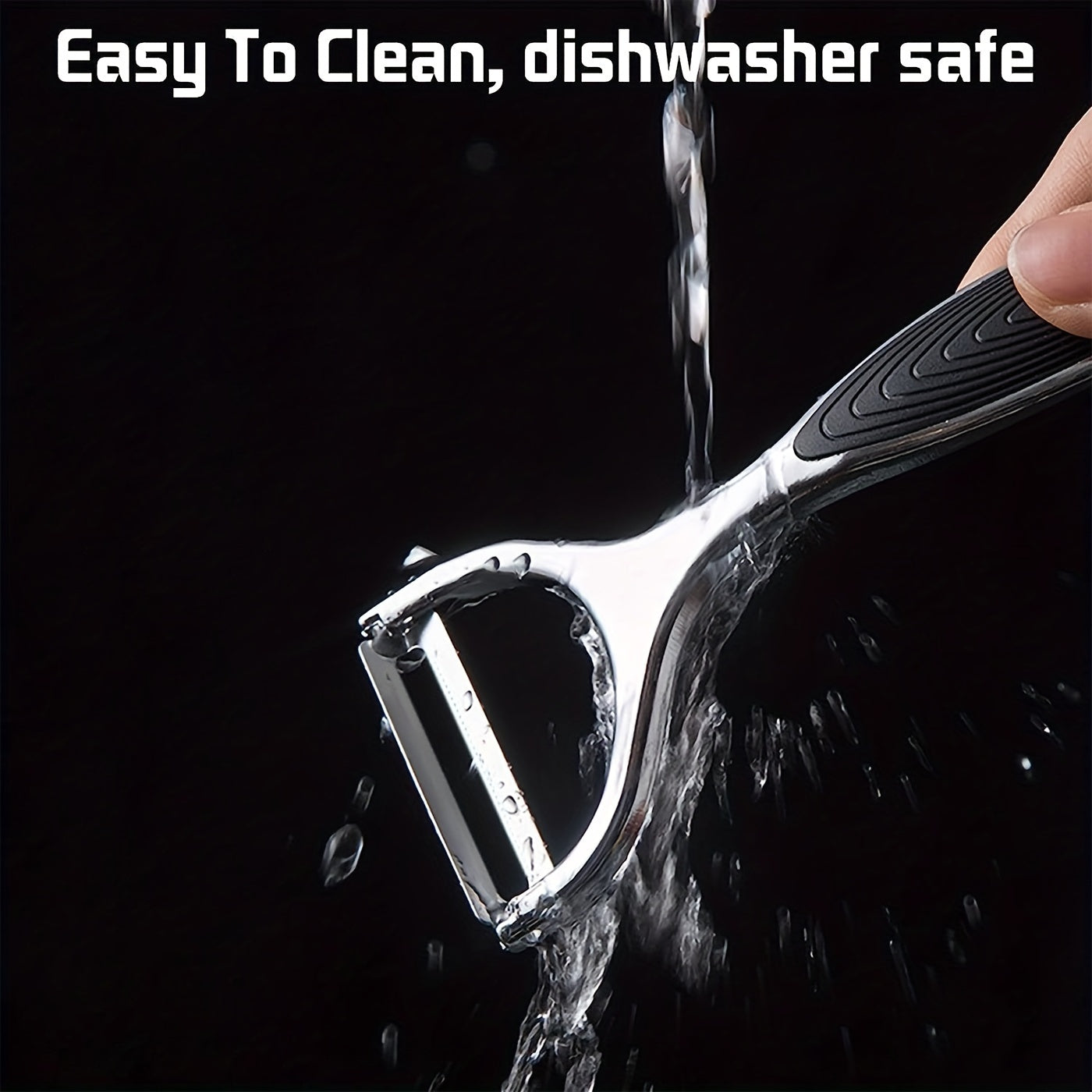 KLO·CL QV — Set de 2 Peladores de Frutas y Verduras con Mango Antideslizante (Hoja Recta, Precisión y Comodidad)