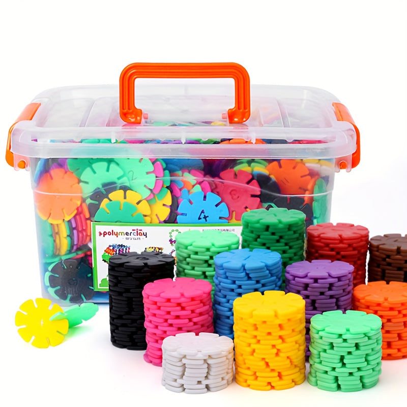 199/299pcs Kids' Toys, Colorful Snowflake Plastic Building Blocks, Perfect for Classroom Crafts, Number Letters - Perfect for Birthdays, Back-To-School Gifts. The Perfect Gift for Grandkids, Halloween And Christmas Holiday Gi