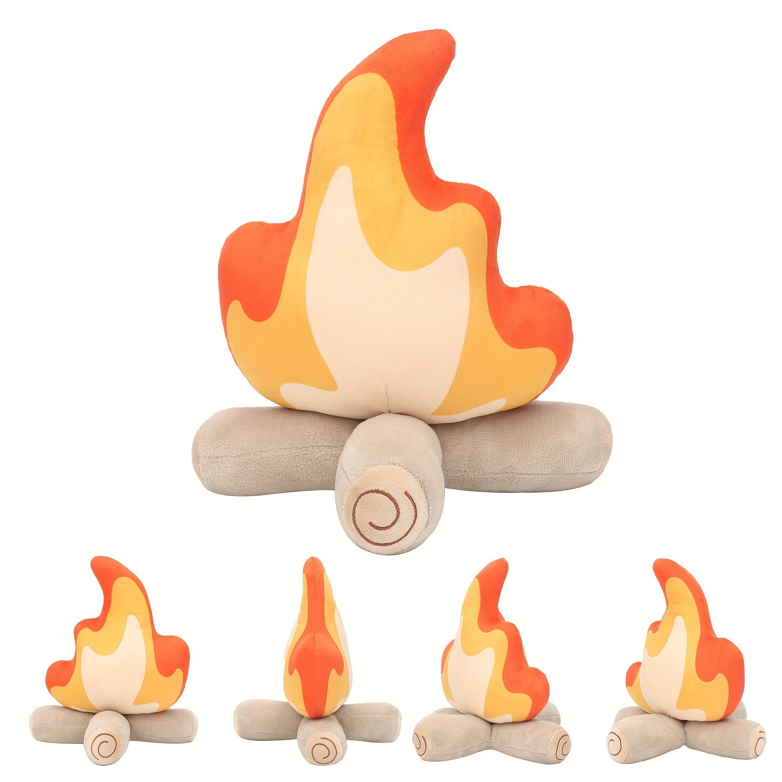 Cozy 29.97cm Bonfire Plush Toy - Soft, Cuddly Firewood Pillow for Camping & Room Decor | Perfect Gift for Family and Friends