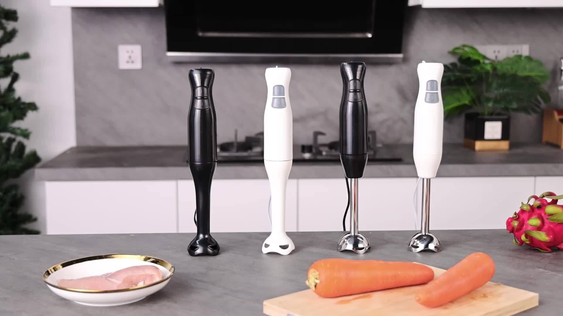 WANVOAPLS Electric Immersion Hand Blender,2- Speed Control One Hand, Kitchen Accessories, Mixer, Chopper, Ice Crushing, Removable Blending Stick for Easy Cleaning. for Purees, Smoothies, Shakes, Ivory, Soups, Sauces