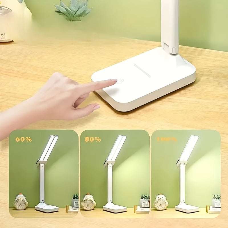Multifunctional Dual-Head LED Desk Lamp with Touch Control, 3 Lighting Modes, USB Charging Port, and Dual Rockers - Ideal for Home Office, Dorm, Piano, and Nail Art, Home Office Desk Lamp