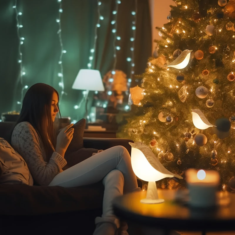 BirdGlow RV — Bird-Shaped Desk Lamp with Touch Control (Rechargeable, Dimmable, 3 LED Light Tones)