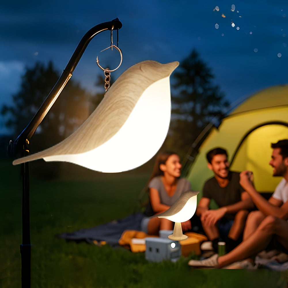 1pc Dimmable Bird Desk Lamp with Touch Control | Cordless Table Lamp with 3 Color Temperature and Sensor LED Night Light Rechargeable Bedside Lamp Wall Light Decoration for Desk Bedroom Living Room