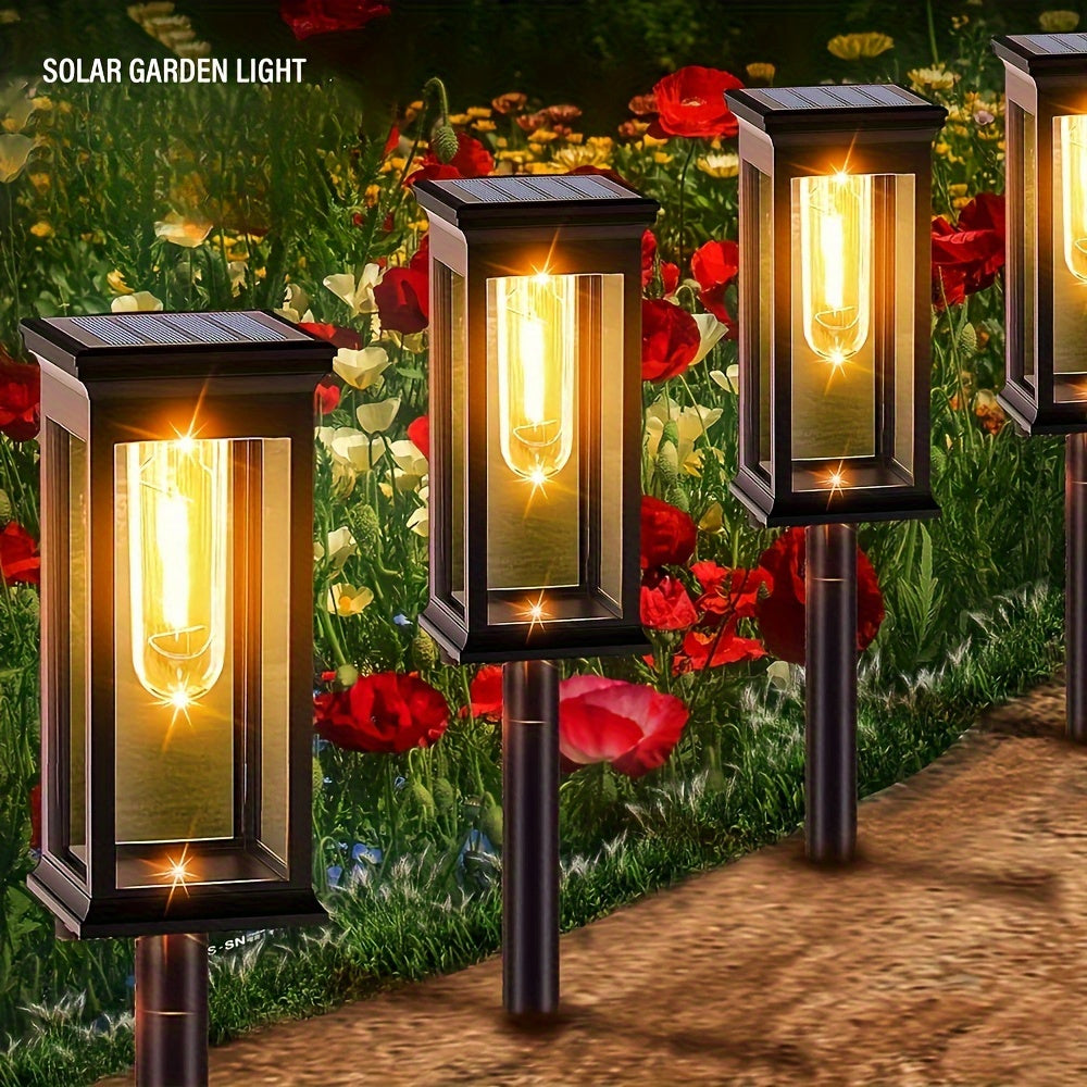 1pc Outdoor Solar Light - High-Quality, Automatic On/Off Solar Lamp for Landscape, Garden, Pathway, Patio, Driveway, Fence - Easy to Install, Solar-Powered Outdoor Lighting, Garden Decor, Patio Light, Pathway Light, Gardening
