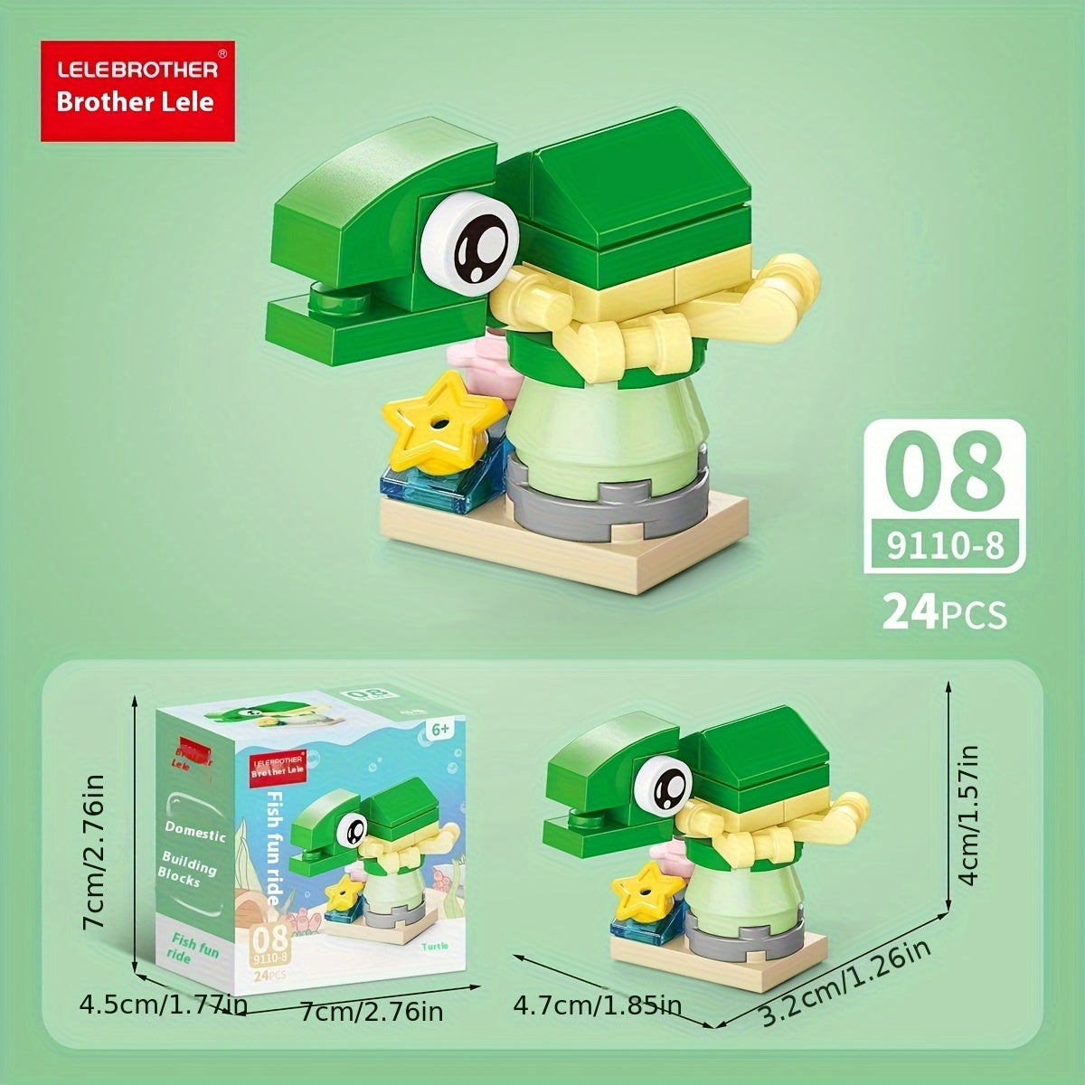 10-in-1 Mini Fish Series Building Block Set, Christmas Gift Assembly Toy, Sea Fish Model Kit, Holiday Birthday Present, Halloween Thanksgiving Tabletop Decoration, 344pcs – Build 10 Small Models or Combine into 1 Large Stru