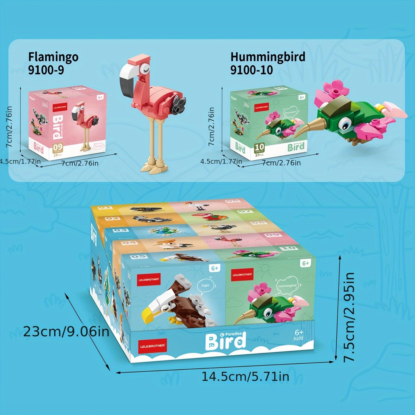 🕊️ Aves del mundo — Set de figuras 10-en-1