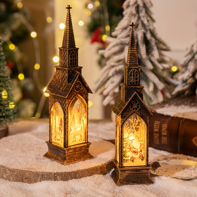 4pcs LED Electronic Candle Lights - Smart Holiday Decor with Realistic Flame Effect, Battery-Powered (Batteries Not Included) for Christmas, New Year, Autumn & Winter - Fireplace & Bedroom Night Lights, Festive Ornaments, Can