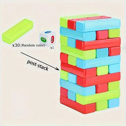 Balance Tower — Set de 30 Bloques Apilables de Colores