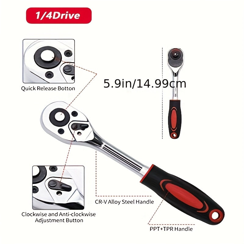 PowerFix 12 — Set de 12 Llaves de Vaso Intercambiables (1/4")