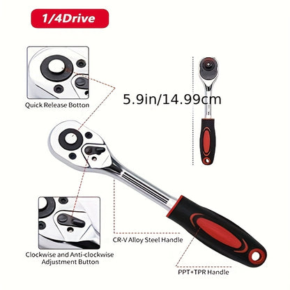 PowerFix 12 — Set de 12 Llaves de Vaso Intercambiables (1/4")