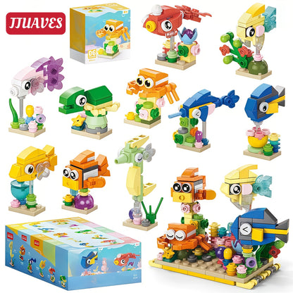 AquaBuild JB — Set de Construcción 10-en-1 con Peces Marinos (344 Piezas, Colores Mixtos)