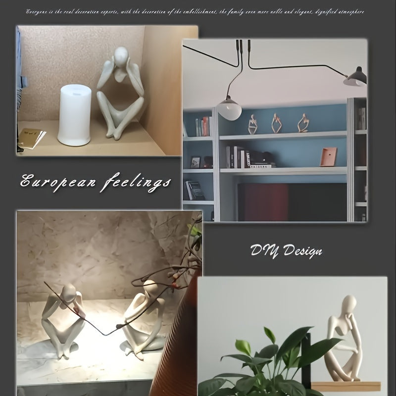 MindForm Trio — Set de 3 Esculturas Abstractas de Pensadores en Resina