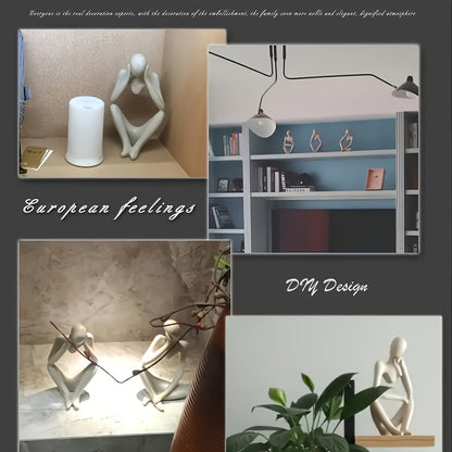 MindForm Trio — Set de 3 Esculturas Abstractas de Pensadores en Resina