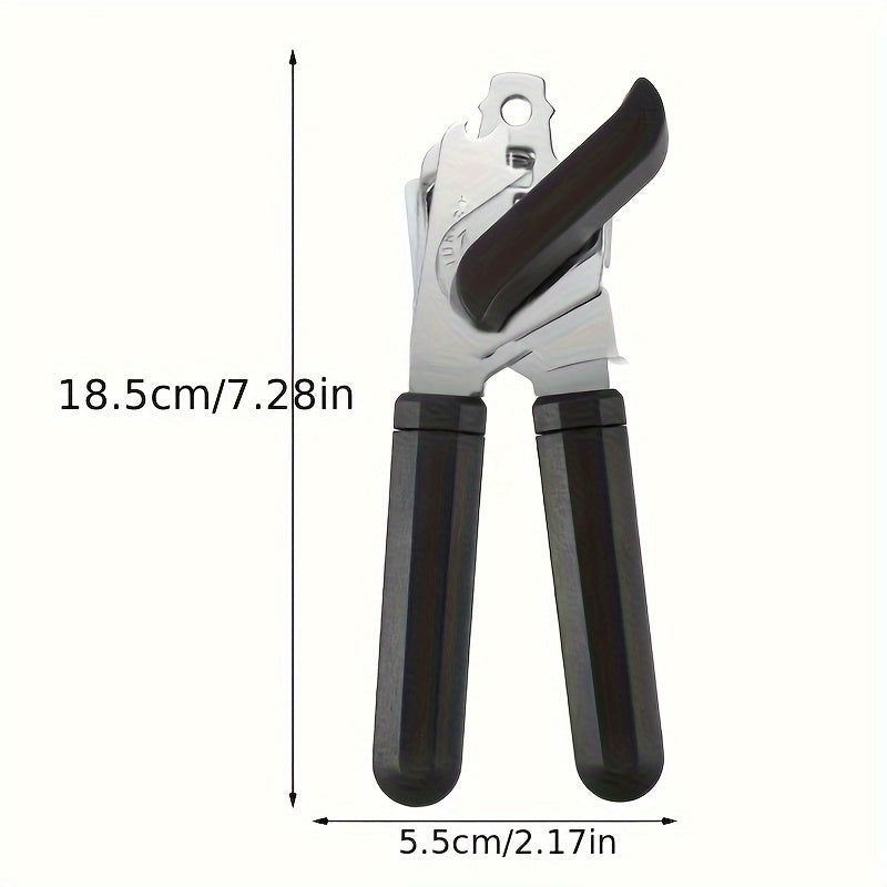 3-in-1 Stainless Steel Can Opener, Multi-Functional Manual Opener with Strong Grip, Ergonomic Design, Ideal for Home, Restaurant, Kitchen Use, No Power Required
