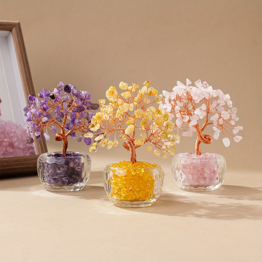 Crystal Tree of Fortune — Árbol Feng Shui de Cristal Natural RUNYANGSHI