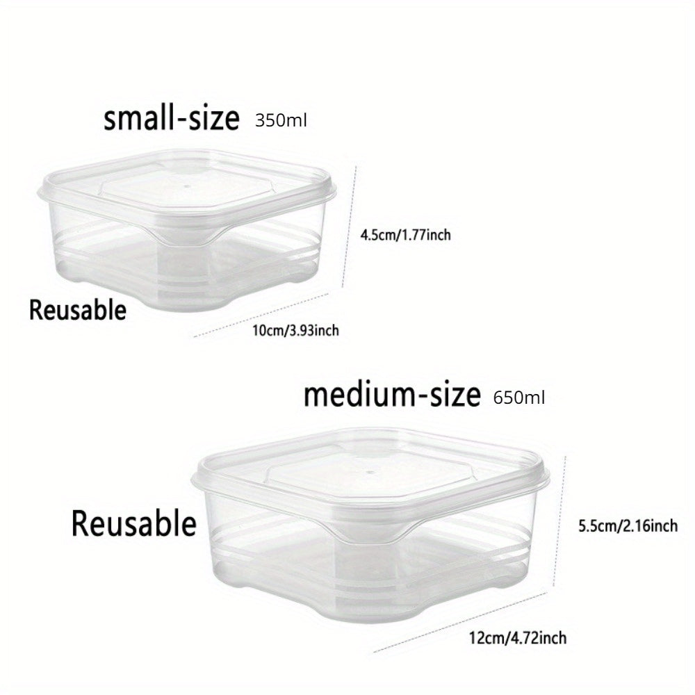 5-Pack Polypropylene Food Storage Containers, Leak-Proof &, Square Can Design for Rice, Grains, Nuts, Flour, Kitchen Organizer, Food Contact Safe