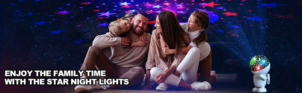 AstroLuz VJ — Astronaut-Shaped USB Star Projector for Young People (Multicolor, Auto Power Off)