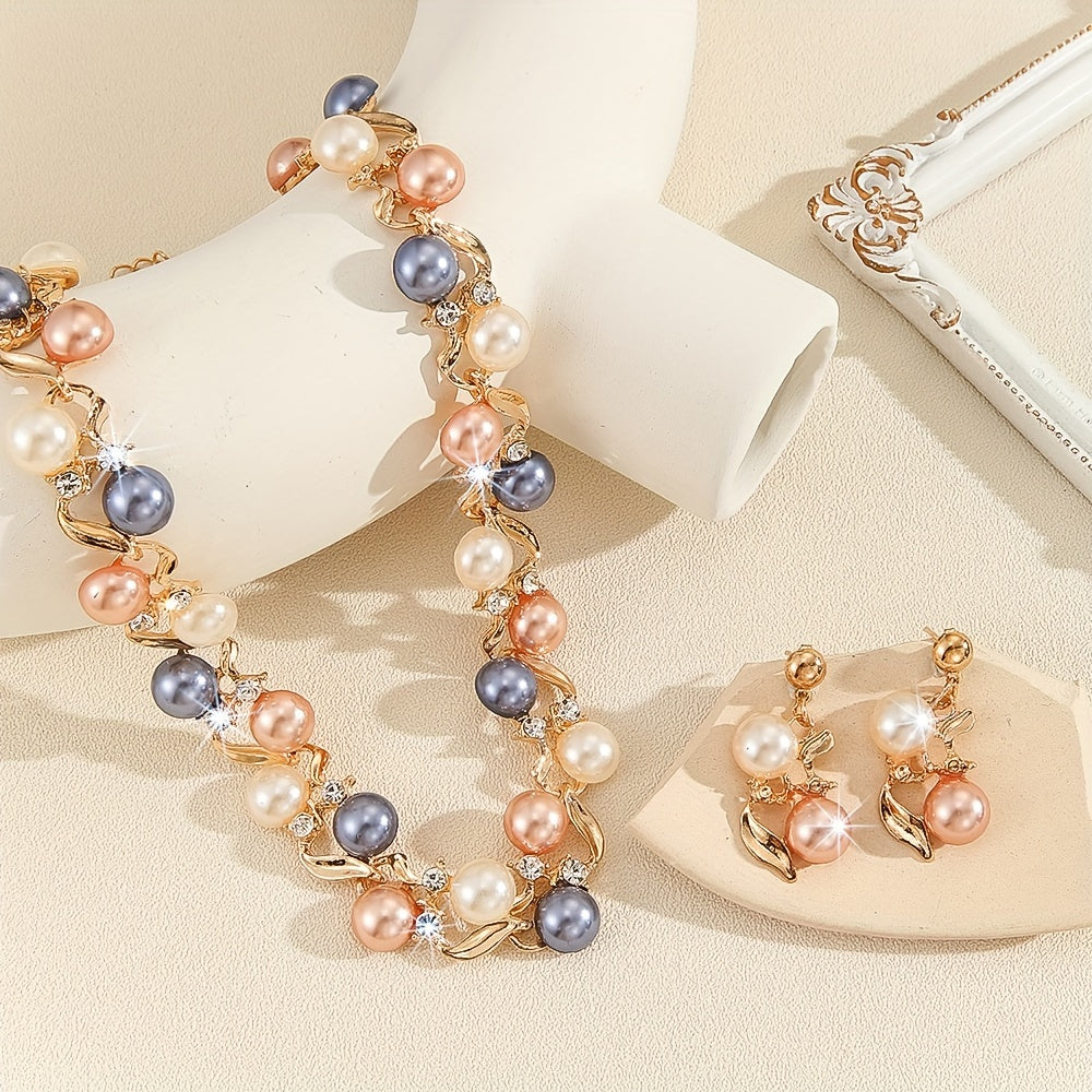Crystal Grace — Set de Collar y Aros Elegantes con Zirconia (2 Piezas)