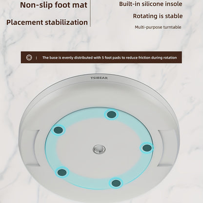 SpinShelf FT — Organizador Giratorio de Cocina 360° con Estantes Deslizantes (Plástico Blanco, Compacto y Multifuncional)