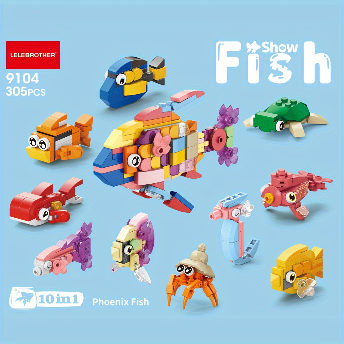 MiniZoo DU — Set de Construcción 10-en-1 con Mascotas Adorables (Colores Mixtos, Temática Animal)