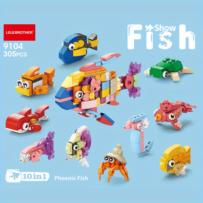 MiniZoo DU — Set de Construcción 10-en-1 con Mascotas Adorables (Colores Mixtos, Temática Animal)