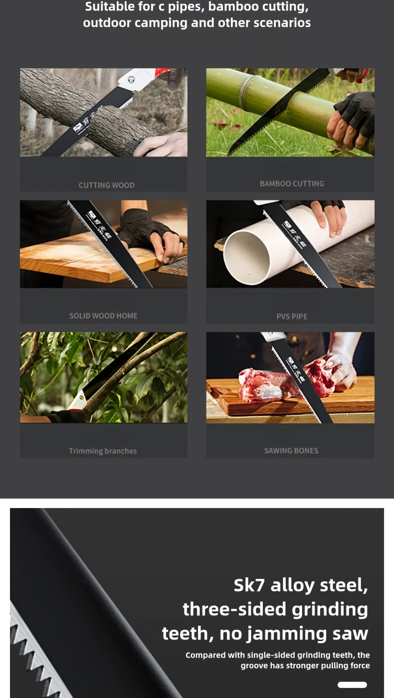 TreeGrip Pro — Sierra Manual de Mano para Poda y Corte de Leña (Uso Profesional y Doméstico)