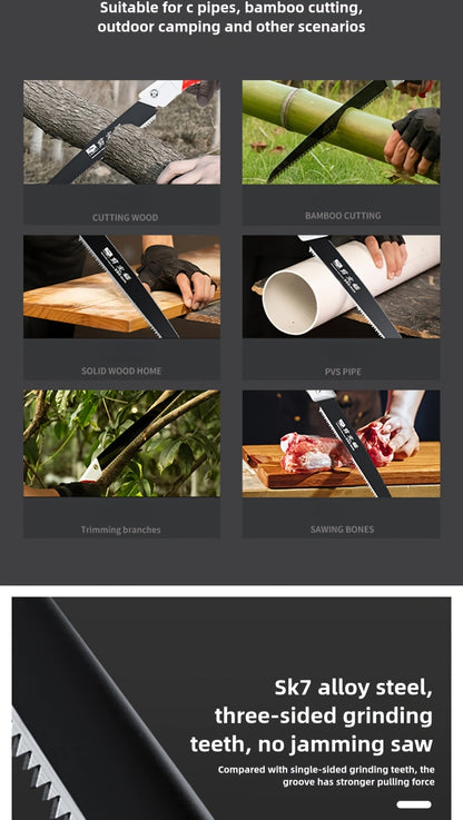 TreeGrip Pro — Sierra Manual de Mano para Poda y Corte de Leña (Uso Profesional y Doméstico)