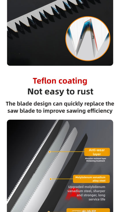 TreeGrip Pro — Sierra Manual de Mano para Poda y Corte de Leña (Uso Profesional y Doméstico)