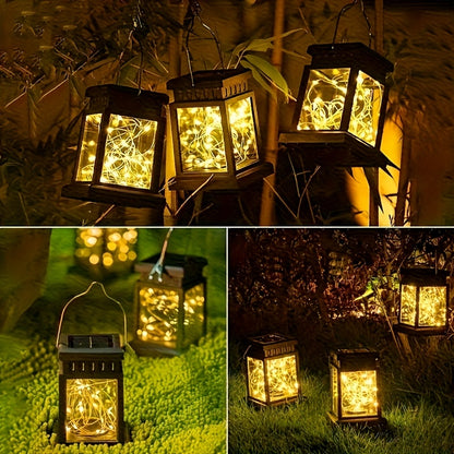 RANGDONG KR — Linterna Solar Colgante para Jardín (1 o 2 Unidades, Acabado Mate, Recargable por Energía Solar)