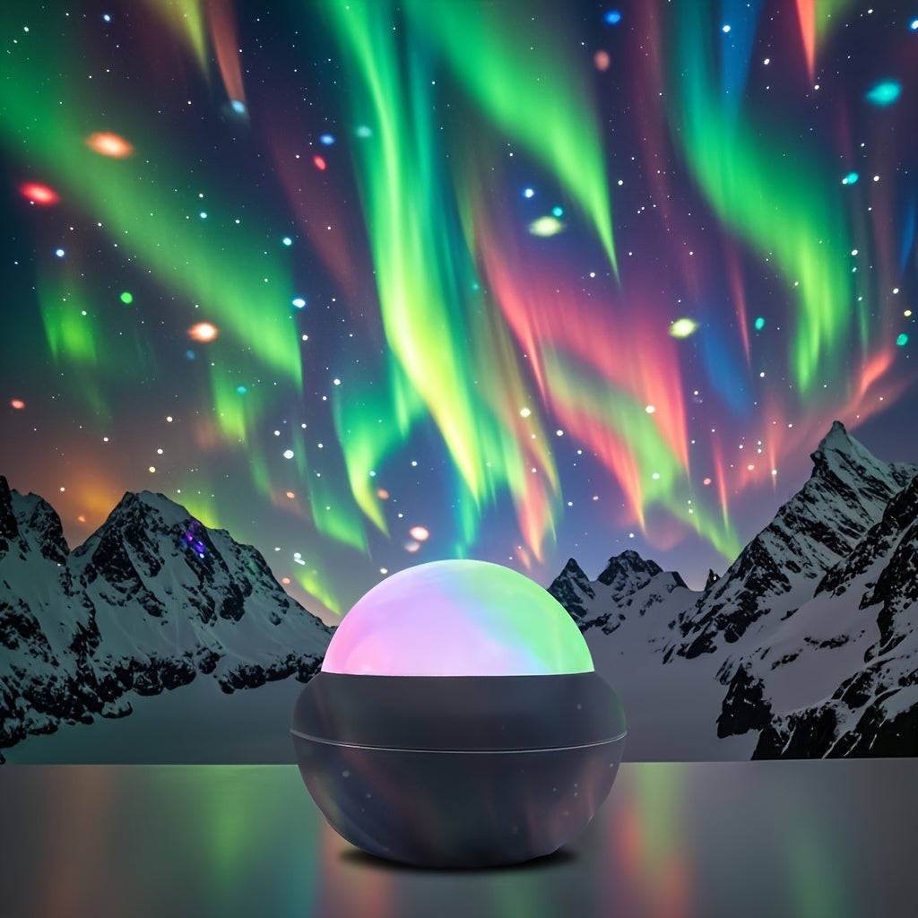 Small Magic Ball Contains Beautiful Northern Lights, A Variety Of Light Color Rotation Changes, USB Plug-In Remote Control Light Effect, Suitable for Bedroom Living Room Party
