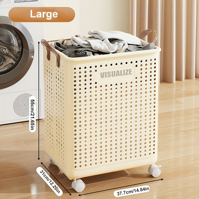 Large Capacity Breathable Laundry Basket - Hygienic, Separate & Sort Dirty Clothes for Home Bathroom Organization