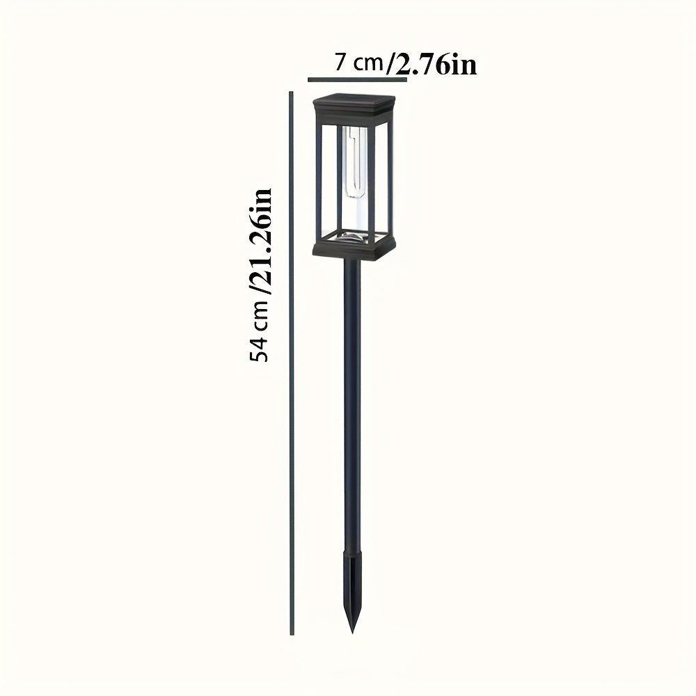 Two Packs of Solar Landscape Lights Warm Light Ground Pathway Decorative Yard IP54 Outdoor Lighting Ambiance Lamp