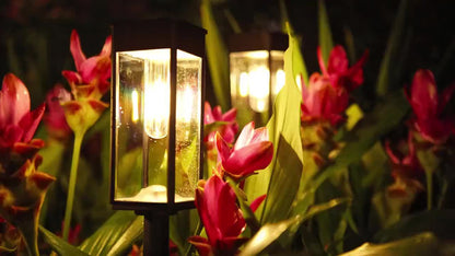 TungSol QA — Set de 6 Lámparas Solares con Filamento LED para Jardines y Espacios Comerciales