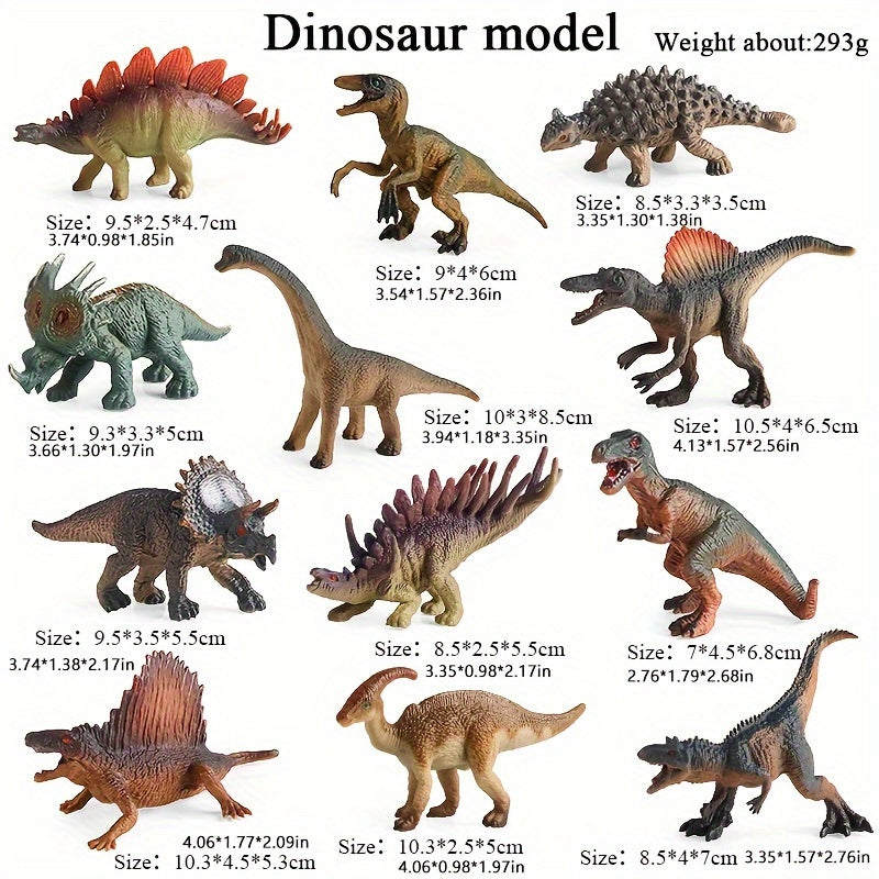 DinoWorld Pack — Set de 12 Dinosaurios de Acción