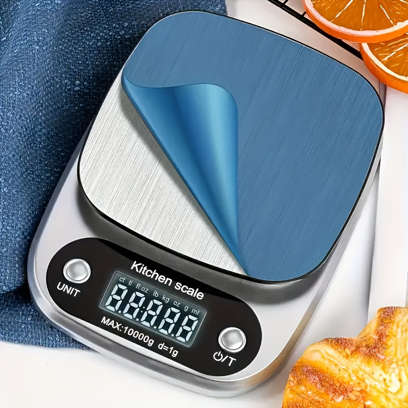 Precision Digital Kitchen Scale - High Precision, Stylish Design with LCD Display, Multi-Unit Measurements, Stainless Steel Face, AAA Battery Powered, Suitable for Home and Professional Use, Food Weighing Kitchen Scale, Durab