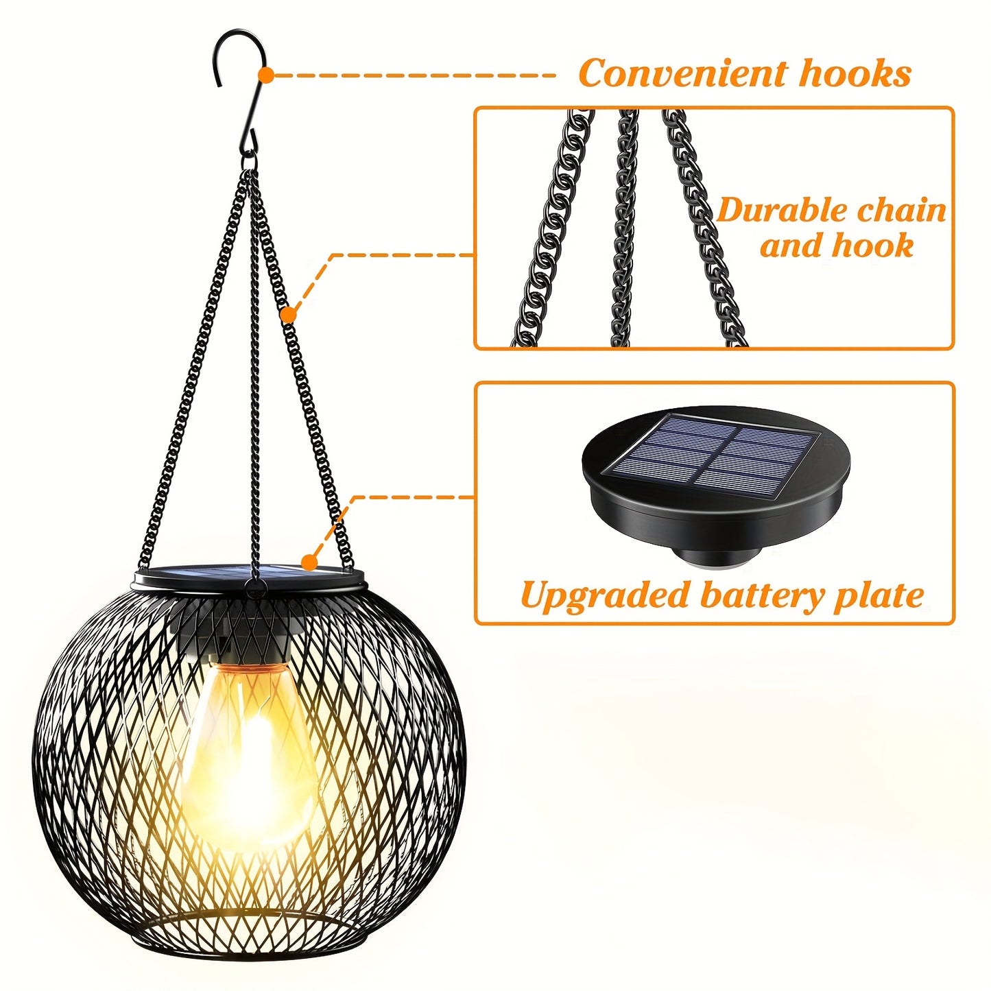 Solar Glow Duo — Set de 2 Faroles Colgantes Solares para Exterior