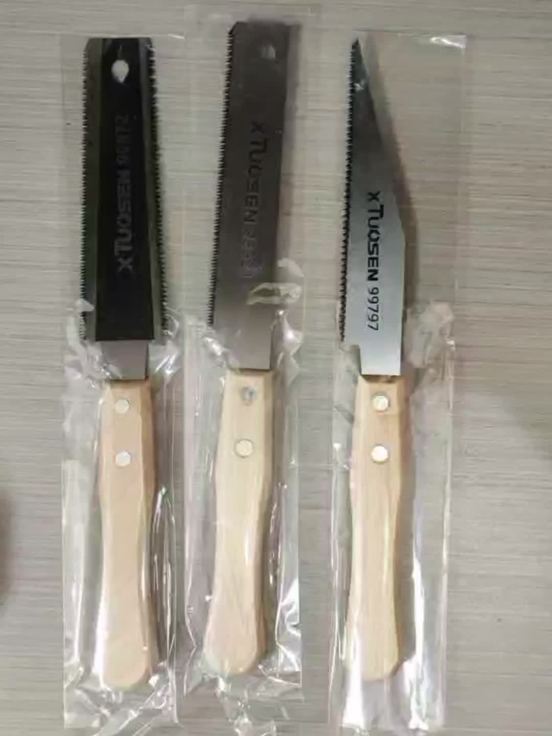 A Set of Three Japanese Saws, Including a Hand Saw, Double-Sided Saw, Three-Speed Saw, Mortise Saw, Fine-Toothed Hardwood Saw, Small Hand Saw, Fine Saw, And Fine Mortise Hand Saw. These Woodworking Tools Are Designed for Flus