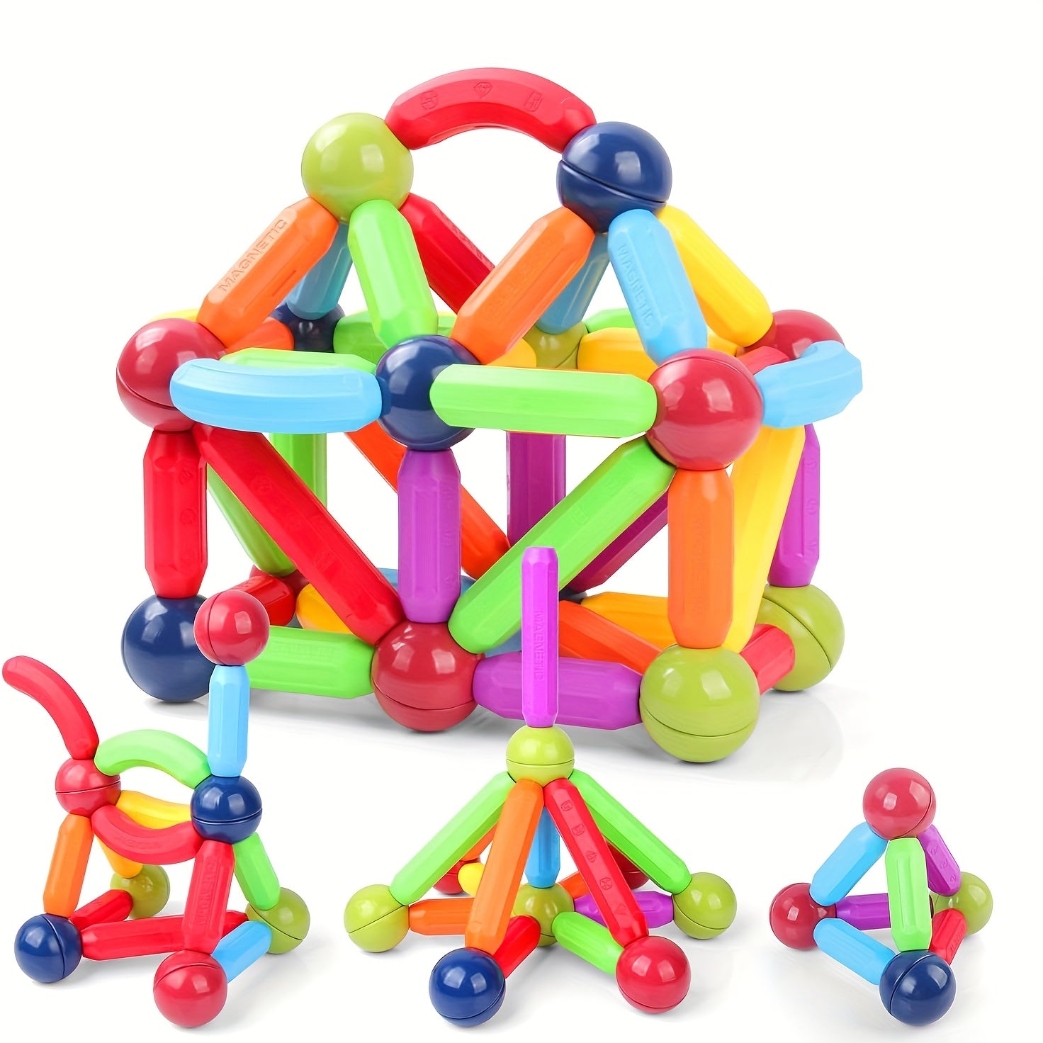 10-166pcs Magnetic Building Blocks for Kids: Magnetic Stick Game for 3 4 5 Years Old Toddlers - STEM Starter Toy for Kids Age 3-5 Preschool - Birthday Gift for Boys Girls
