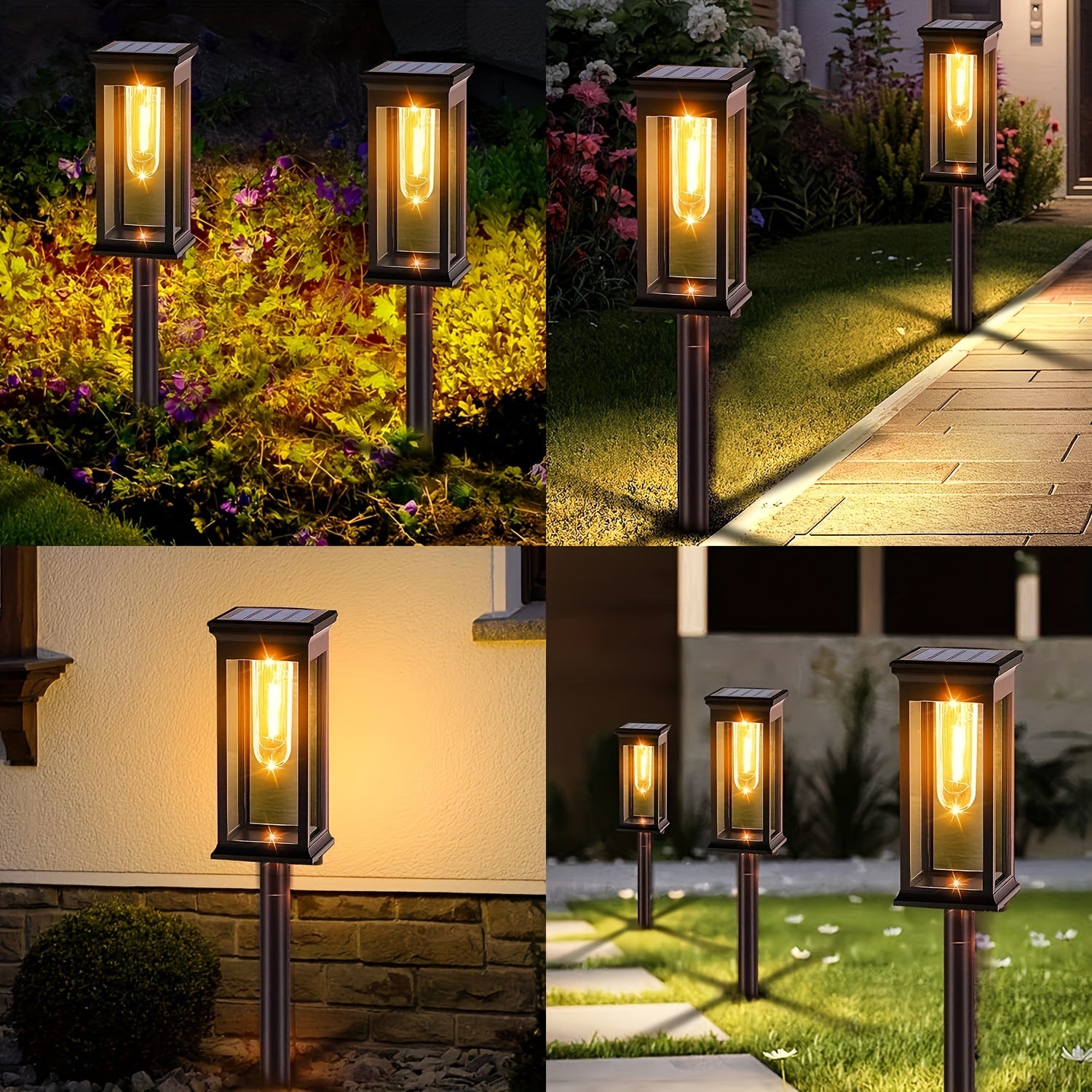 1pc Outdoor Solar Light - High-Quality, Automatic On/Off Solar Lamp for Landscape, Garden, Pathway, Patio, Driveway, Fence - Easy to Install, Solar-Powered Outdoor Lighting, Garden Decor, Patio Light, Pathway Light, Gardening