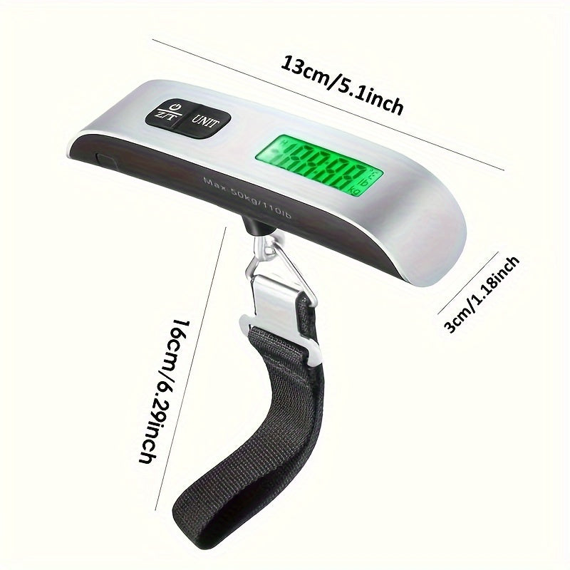 Kolzp TravelScale — Balanza Digital de Mano para Equipaje (50kg/110lb)